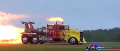 В Америке прошли шоу-испытания грузовика на реактивной тяге (видео)