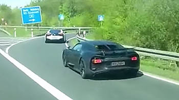В Сети «засветился» тестовый прототип Bugatti Chiron